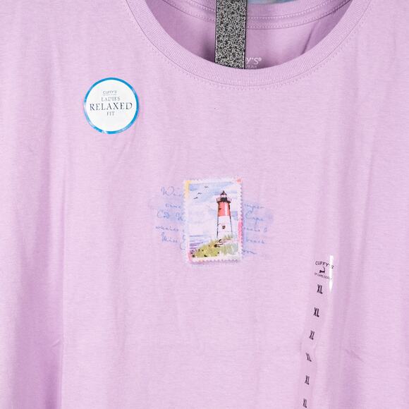 Cuffy's of Cape Cod ResortWear Women's Size XL Tee Shirt 100% Cotton Lighthouse - Picture 2 of 6